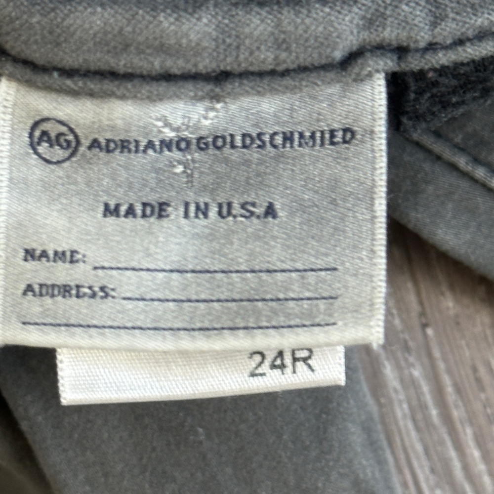 AG Adriano Goldschmied The Willow Zip Pocket Extreme Skinny Jeans Gray Size 24R - Picture 9 of 17